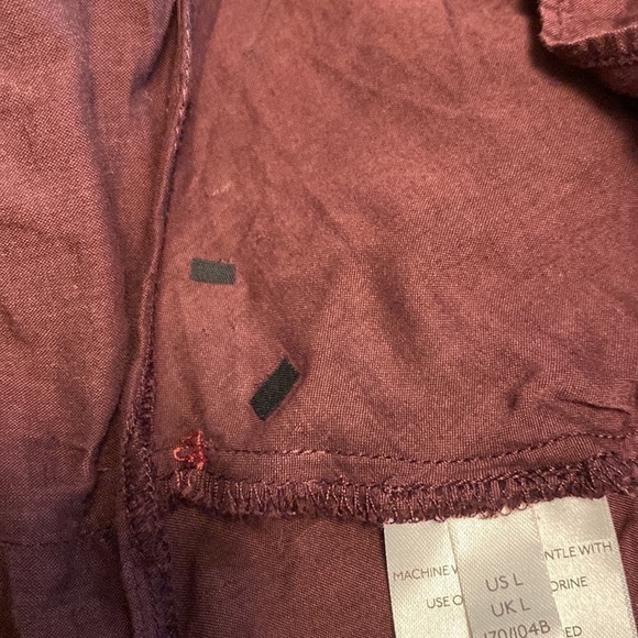 Free People Sunny Days Ahead Cranberry Ruffle Crop Top size large - Picture 10 of 12